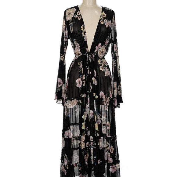 American Rag | Dresses | American Rag Cie Sheer Mesh Ruffle Floral ...